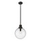 Z-Lite Laurent Outdoor Pendant, 1-Light, 12 In.W x 15 In.H, Black/Clear Seedy 599P12-BK - alternate 8
